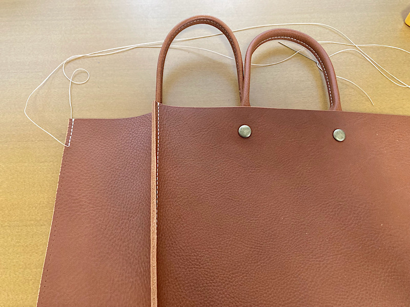 トートバッグ　縦方向平縫い①