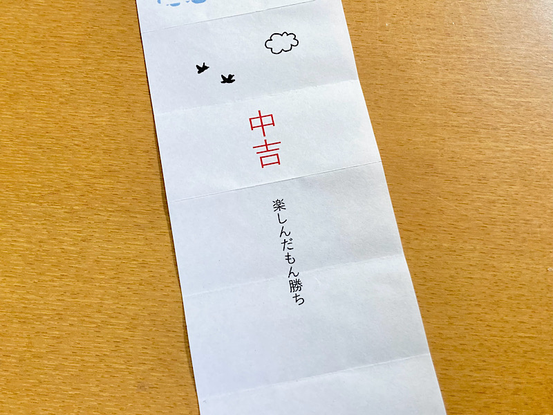 くじら館長おみくじ 中吉