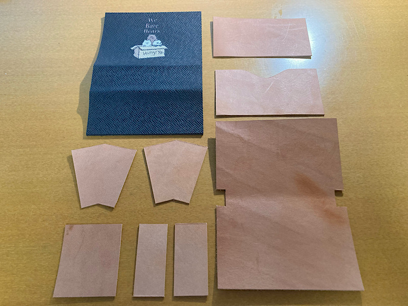 ぼくらベアベアーズ長財布リメイク パーツ切り出し