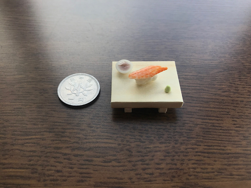 ミニチュア貝殻お寿司　完成写真